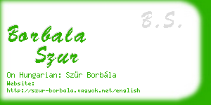 borbala szur business card